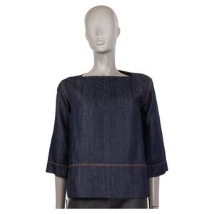 Marni 3/4-sleeve denim blouse